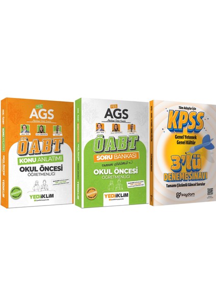 2026 Meb Ags Öabt Okul Öncesi Öğretmenliği Konu ANLATIMI(640 Sayfa)-Çözümlü Soru BANKASI(640 Sayfa)