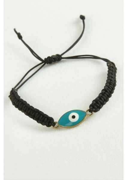 Nazar Oval Makrome Ip Bileklik