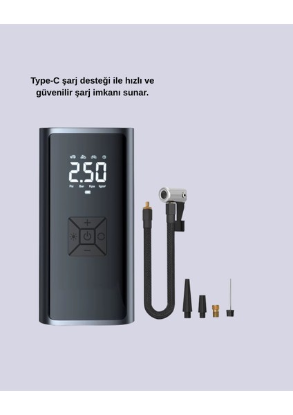 80W Kablosuz Dijital Ekranlı Taşınabilir Lastik Şişirme Pompası indirimleri