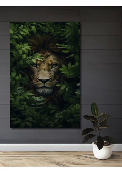Gızemlı Ormanın Aslanı Dekoratif Ahşap Mdf Ev/işyeri Duvar Tablo Dikdörtgen Ev/işyeri Duvar Tablo