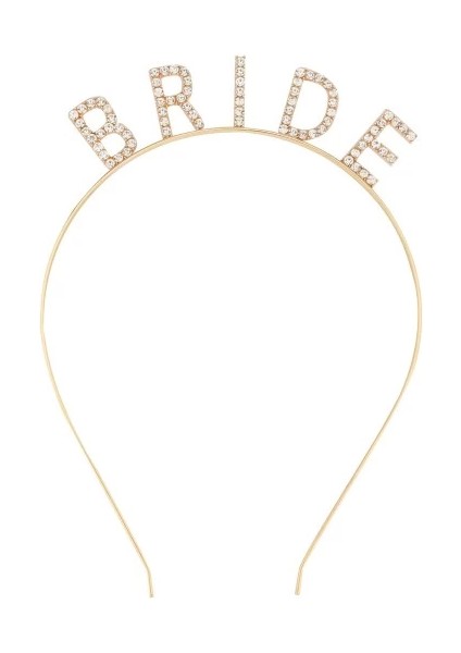 Altın Gold Renk Bekarlığa Veda Kristal Taş Bride Tacı Ithal fiyatları