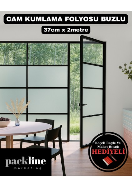 Packline Cam Kumlama Folyosu Buzlu Cam Filmi 37CMX2M 2'li ve üzeri siparişlerde ragle ve maket bıçağı hediyelidir.
