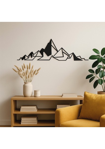Modern Dağ Manzarası – Siyah Metal Tablo fiyatları