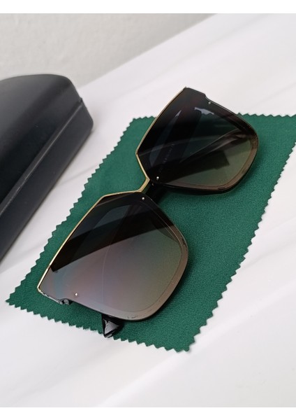 Kadın Güneş Gözlüğü Degrade Cam Büyük Çerçeve UV400 fiyatları