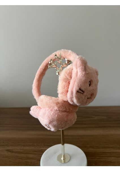 Kadın/kız Kedi Figürlü Peluş Kulaklık
