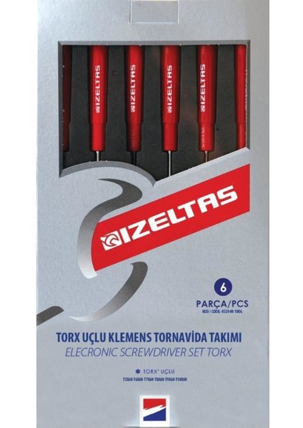 Izeltaş 4530 Elektronikçi Torx Tornavida Seti 6 Parça