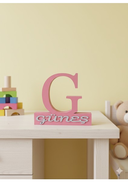 Kişiye Özel Isimli Masa Dekoru – Çocuk Odası Ismi, Kişiye Özel