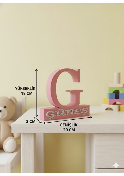 Kişiye Özel Isimli Masa Dekoru – Çocuk Odası Ismi, Kişiye Özel fiyatları