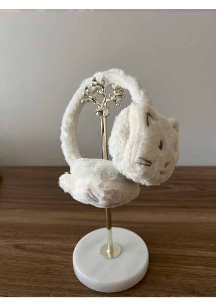 Kadın/kız Kedi Figürlü Peluş Kulaklık