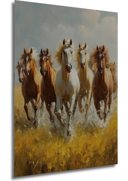 Vahşi Doğada Koşan Atlar Ahşap Mdf Dekoratif Ev/işyeri Duvar Tablo Dikdörtgen Ev/işyeri Duvar Tablo modelleri