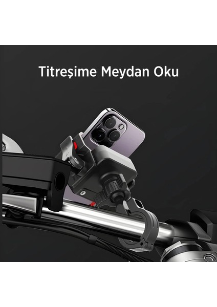 Gidon Bağlantılı 360° Derece Ayarlanabilir 3.5”-7.2” Uyumlu Motosiklet Bisiklet Telefon Tutucu fırsatları