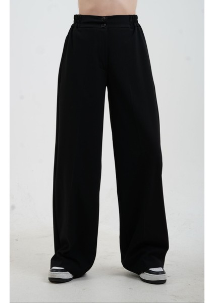 Siyah Yandan Lastikli Pantolon fiyatları