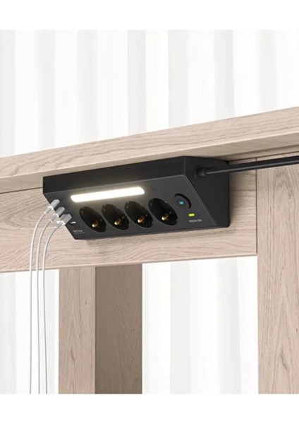 LP764 Çoklu Gece Lambalı Priz Yüksek Gerilim Korumalı 4’lü Priz 2xusb 2xtype-C Çıkışlı Grup Priz Çoğaltıcı indirimleri