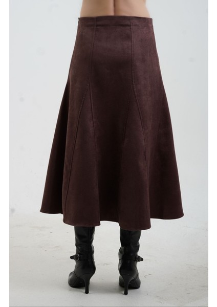 Kahve Suni Süet Etek fırsatları