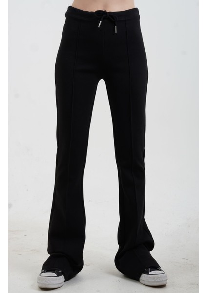 Siyah Kısa Kollu Oversize Tshirt Dikiş Detaylı Pantolon Takım fırsatları