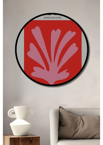 Çerçeve Görünümlü Matisse Ahşap Mdf Dekoratif Ev/işyeri Duvar Tablo Yuvarlak Ev/işyeri Duvar Tablo