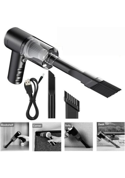 Mini Vakumlu Araç Süpürgesi El Süpürgesi Şarjlı Çok Fonksiyonlu REVO-9985 Uyumlu