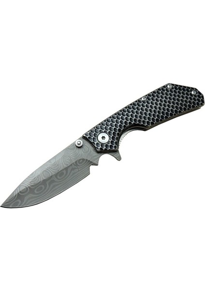 Damascus Dms 2 16 Gri Kamp Çakı 21CM- Yarı Otomatik, Metal Sap