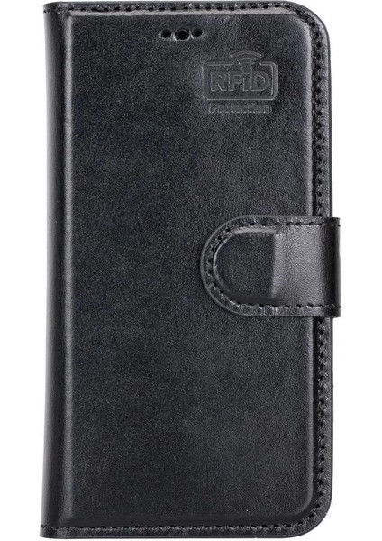 Apple iPhone 13 Mini Uyumlu Deri Cüzdanlı Kılıf Rst1 Siyah fırsatları