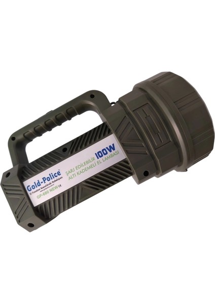 Gold Police GP-680 Şarjlı El Feneri Projektör 100 Watt fiyatları