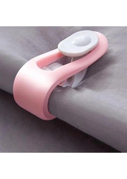 4 Adet Iğnesiz Yorgan Çarşaf ve Perde Tutucu Sabitleyici Kaydırmaz Örtü Düzenleyici Klips