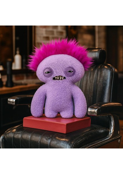 Kıllı Süper Yumuşak Zuru Fuggler Hairy Fuggs Peluş Oyuncak Squidge Mohawk Purple 22CM