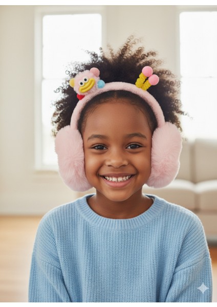 Çocuk Peluş Katlanabilir Figürlü Kışlık Kulaklık