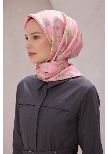 Çiçek Desen Ipek Twill Eşarp 4210D01 86