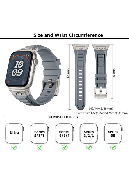 Apple Watch 10 46MM/ULTRA 2/ultra 49MM/9 8 7 45MM/SE (2023) Se (2022) Se 6 5 4 44MM/3 2 1 42MM Silikon Saat Kayışı - Siyah + Turuncu (Yurt Dışından) fiyatları