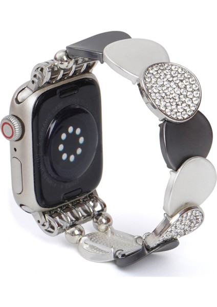 Apple Watch Series 10 42MM/9 8 7 41MM/SE (2023) Se (2022) Se 6 5 4 40MM/3 2 1 38MM Yuvarlak Parçalı Çinko Alaşımlı Kayış (Yurt Dışından)