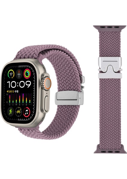 Apple Watch Series 10 Ultra 9, 8, 7, Se, 6, 5, 4, 3, 2, 1, 46 Mm, 49 Mm, 45 Mm, 44 Mm, 42 mm Paraşüt Tokalı Naylon Saat Kayışı - Dumanlı Mor (Yurt Dışından) indirimleri