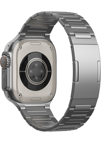 Apple Watch 10 46MM/ULTRA 2/ultra 49MM/9 8 7 45MM/SE (2023) Se (2022) Se 6 5 4 44MM/3 2 1 42MM Yedek Titanyum Alaşımlı Saat Kayışı - Gri (Yurt Dışından)