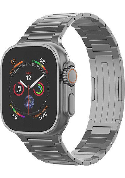 Apple Watch 10 46MM/ULTRA 2/ultra 49MM/9 8 7 45MM/SE (2023) Se (2022) Se 6 5 4 44MM/3 2 1 42MM Yedek Titanyum Alaşımlı Saat Kayışı - Gri (Yurt Dışından) fiyatları