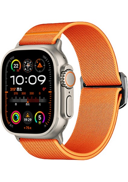 Apple Watch Series 10 46MM/ULTRA 2/ultra 49MM/SERIES 9 8 7 45MM/SE (2023) Se (2022) Se 6 5 4 44MM/3 2 1 42MM Bant-Turuncu Için Naylon Kayış (Yurt Dışından) fiyatları