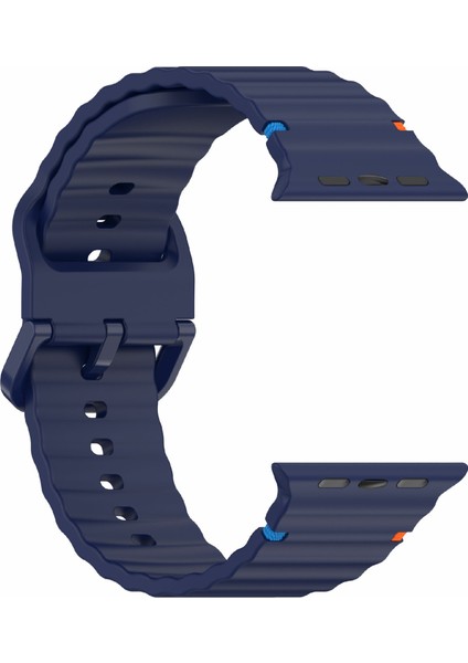 Apple Watch Series 10 46MM/ULTRA 2 Ultra 49MM/SERIES 9 8 7 45MM/SE (2023) Se (2022) Se 6 5 4 44MM/3 2 1 42MM Için Silikon Kayış - Lacivert (Yurt Dışından) indirimleri