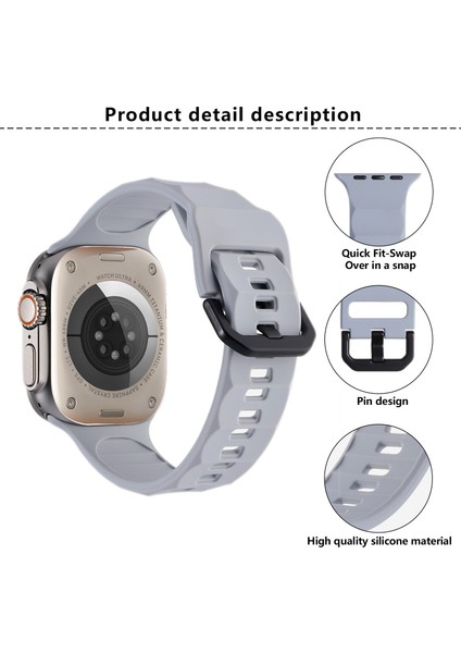 Kalebol Apple Watch Series 10 42MM/9 8 7 41MM/SE (2023) Se (2022) Se 6 5 4 40MM/3 2 1 38MM Saat Kayışı Silikon Kayış-Pembe (Yurt Dışından) modelleri