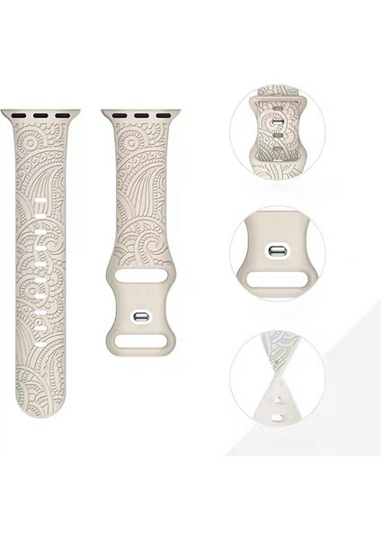 Apple Watch Series 10 42MM/9 8 7 41MM/SE (2023) Se (2022) Se 6 5 4 40MM/3 2 1 38MM Için Silikon Kayış - Pembe (Yurt Dışından) fiyatları