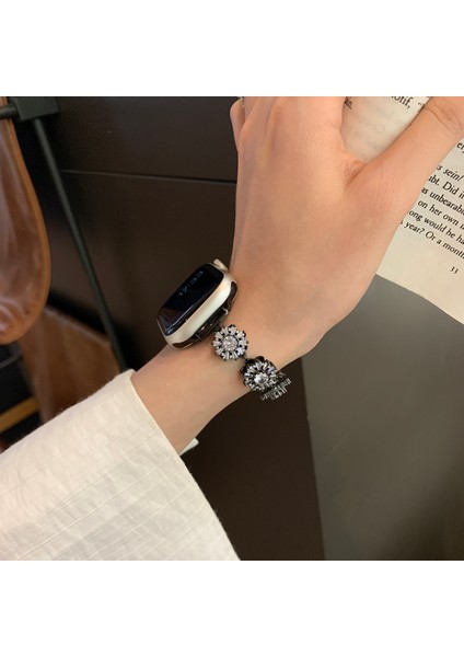 Apple Watch Series 10 42MM/9 8 7 41MM/SE (2023) Se (2022) Se 6 5 4 40MM/3 2 1 38MM Zirkonyum Bileklik - Siyah (Yurt Dışından) modelleri