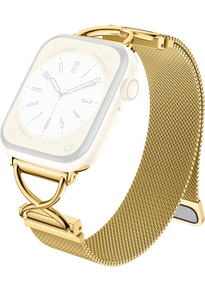 Apple Watch Series 10, 9, 8, 7, Se, 6, 5, 4, 3, 2, 1, 42 Mm, 41 Mm, 40 Mm, 38 mm Metal Kayış Bileklik - Altın Boyut L Saat Kayışı (Yurt Dışından)