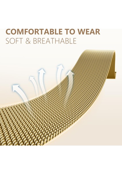 Apple Watch Series 10, 9, 8, 7, Se, 6, 5, 4, 3, 2, 1, 42 Mm, 41 Mm, 40 Mm, 38 mm Metal Kayış Bileklik - Altın Boyut L Saat Kayışı (Yurt Dışından) fiyatları