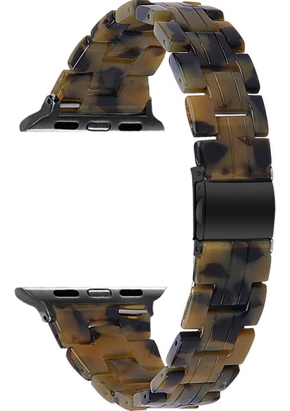 Apple Watch Series 10 46MM/ULTRA 2 Ultra 49MM/9 8 7 45MM/SE (2023) Se (2022) Se 6 5 4 44MM/3 2 1 42MM - Ordu Yeşili Için Hafif Renkli Reçine Saat Kayışı Değişimi (Yurt Dışından)