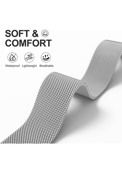 Apple Watch 10 46MM/ULTRA 2/ultra 49MM/9 8 7 45MM/SE (2023) Se (2022) Se 6 5 4 44MM/3 2 1 42MM Metal Kayışlı Saat Kayışı-Gümüş (Yurt Dışından) modelleri