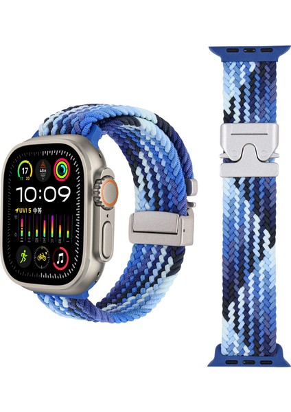 Apple Watch Series 10 Ultra 9, 8, 7, Se, 6, 5, 4, 3, 2, 1, 46 Mm, 49 Mm, 45 Mm, 44 Mm, 42 mm Paraşüt Tokalı Naylon Saat Kayışı - Renkli Mavi (Yurt Dışından) indirimleri