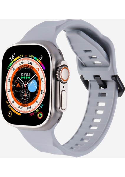 Kalebol Apple Watch 10 46MM/ULTRA 2/ultra 49MM/9 8 7 45MM/SE (2023) Se (2022) Se 6 5 4 44MM/3 2 1 42MM Silikon Spor Saat Kayışı - Gri (Yurt Dışından) indirimleri