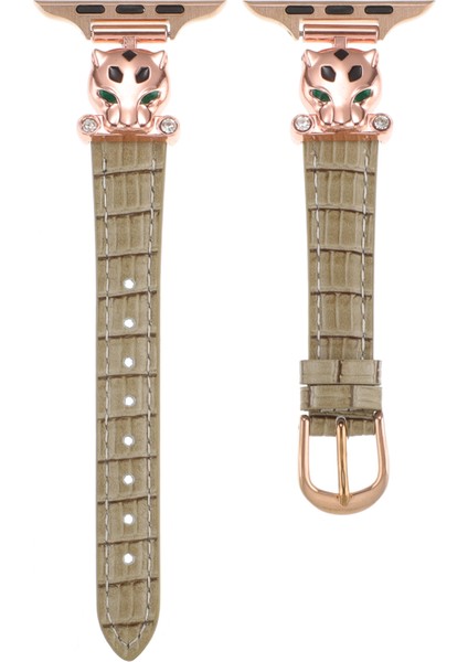 Apple Watch Series 10 46MM/ULTRA 2 Ultra 49MM/9 8 7 45MM/SE (2023) Se (2022) Se 6 5 4 44MM/3 2 1 42MM Saat Kayışı - Gül Altın/kahverengi (Yurt Dışından) fiyatları