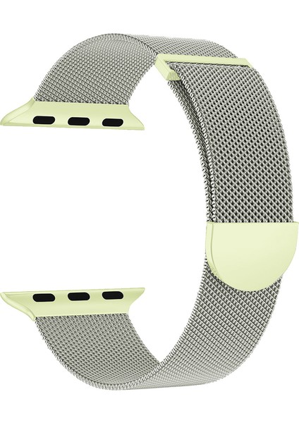 Kalebol Apple Watch Series 10 42MM/9 8 7 41MM/SE (2023) Se (2022) Se 6 5 4 40MM/3 2 1 38MM Milano Metal Saat Kayışı - Yıldız Işığı/yeşil (Yurt Dışından)