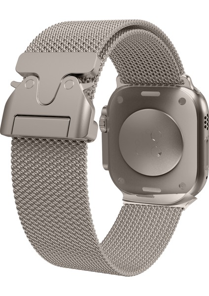 Apple Watch Series 10 46MM/ULTRA 2 Ultra 49MM/9 8 7 45MM/SE (2023) Se (2022) Se 6 5 4 44MM/3 2 1 42MM Için Milanese Saat Kayışı - Altın (Yurt Dışından)