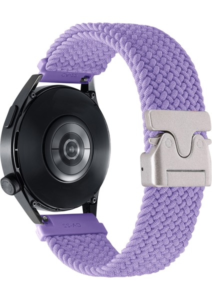 22 mm Evrensel Bileklik Paraşüt Tokalı Naylon Örgülü Akıllı Saat Kayışı - Mor (Yurt Dışından)