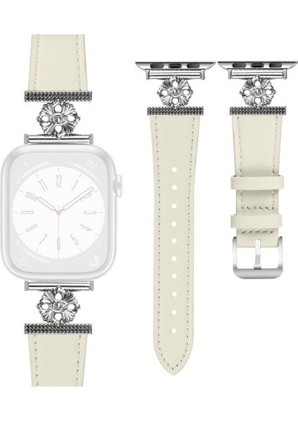 Apple Watch Series 10 46MM/ULTRA 2/ultra 49MM/9 8 7 45MM/SE (2023) Se (2022) Se 6 5 4 44MM/3 2 1 42MM Kayış - Beyaz (Yurt Dışından)