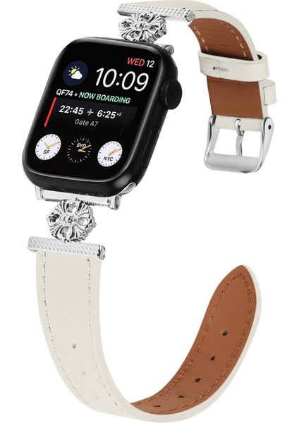 Apple Watch Series 10 46MM/ULTRA 2/ultra 49MM/9 8 7 45MM/SE (2023) Se (2022) Se 6 5 4 44MM/3 2 1 42MM Kayış - Beyaz (Yurt Dışından) modelleri